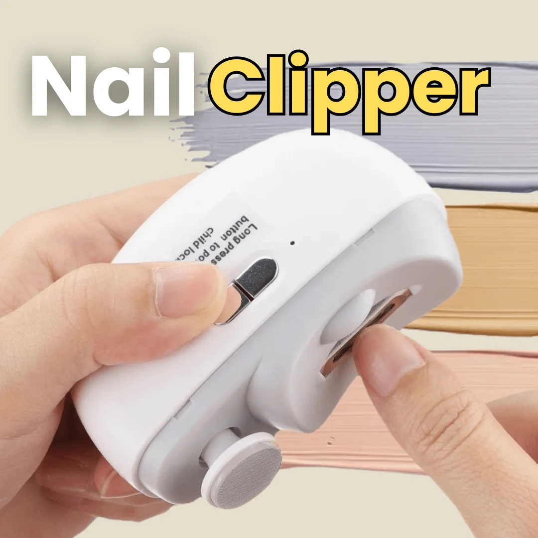 Individual using Electric Nail Clipper, highlighting user-friendly design and safety features ideal for kids and seniors.