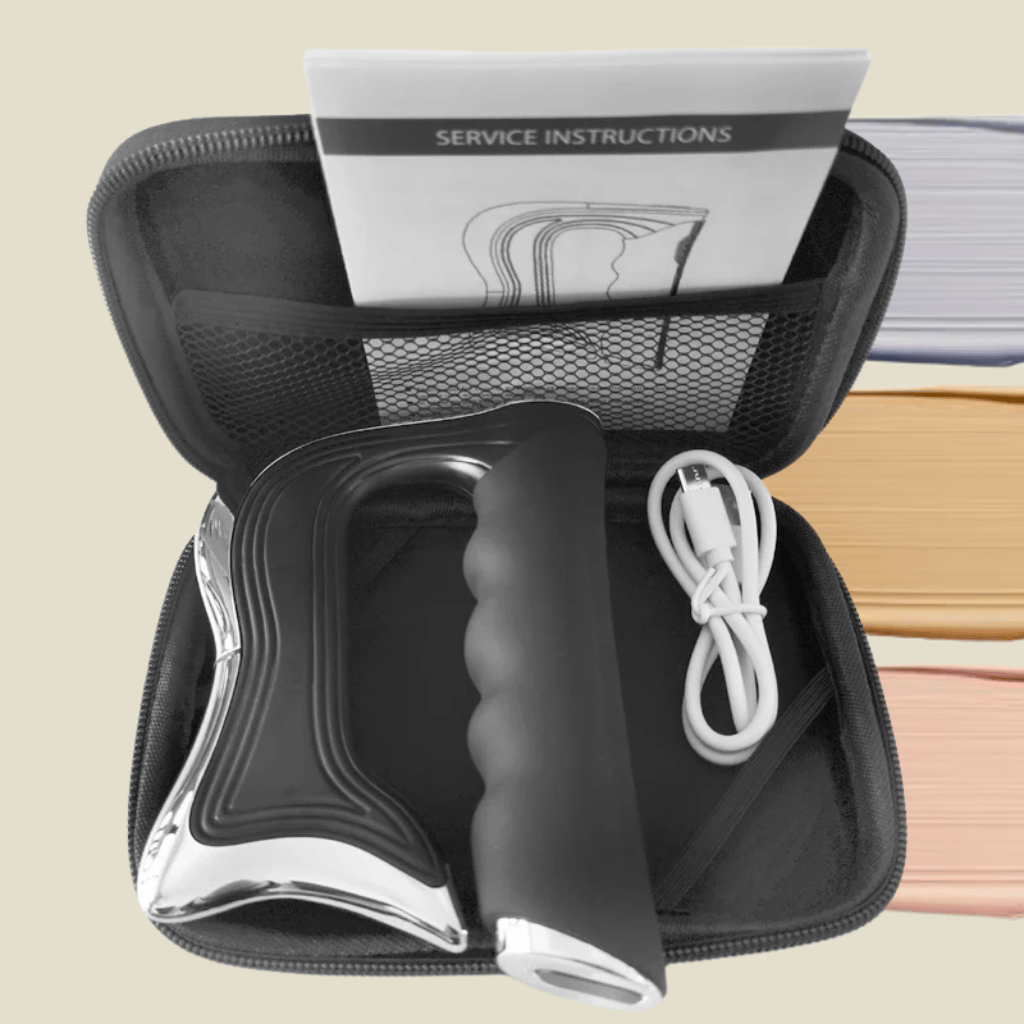 fascia massager by AURAICORE in sleek black storage case – portable & protective EVA bag
