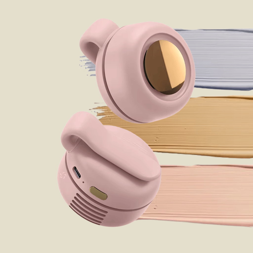 Pink Mini Electric Fan - eco-friendly look, 5100RPM airflow for outdoor adventures