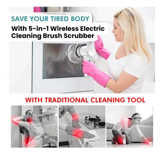 Cleaning kitchen stove with power scrubber