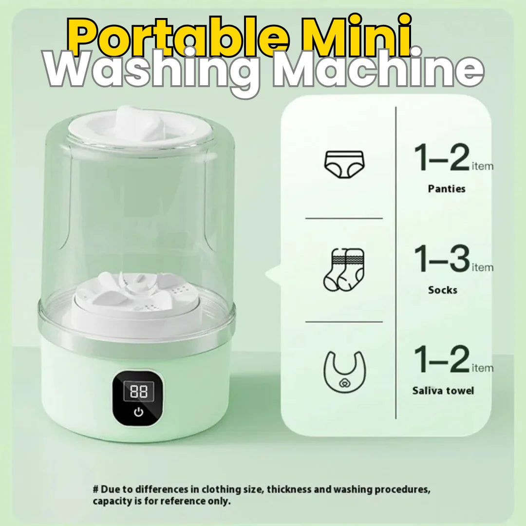 Cordless washer for socks and baby clothes