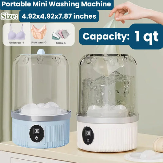 Small washing machine for delicate fabrics on the go