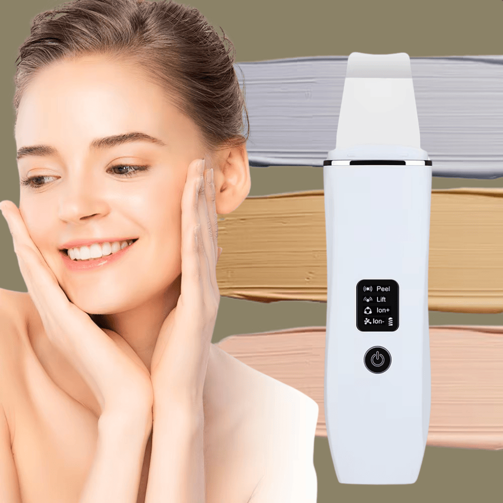 ultrasonic facial device by AURAICORE for blackhead removal and skin toning