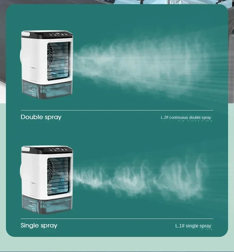 Personal space cooler with 3 fan speeds and energy-efficient mist technology