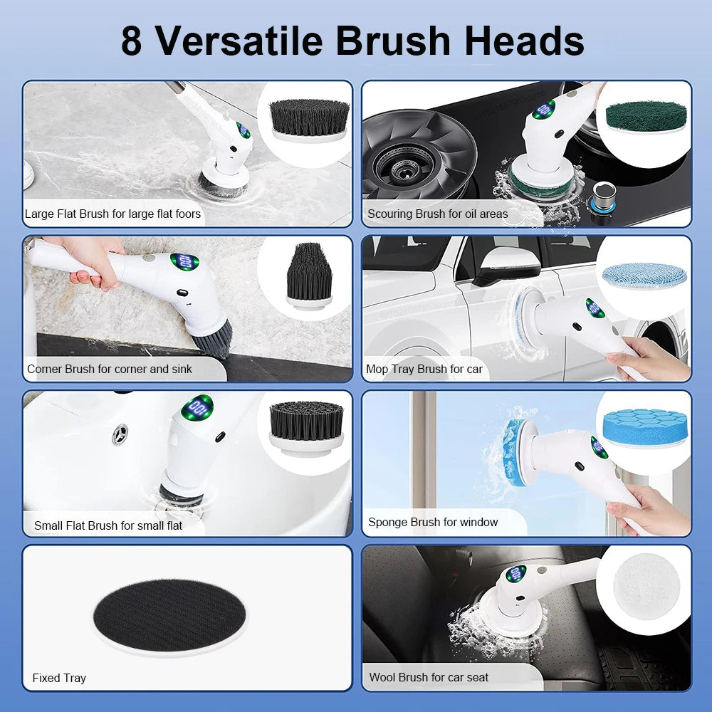 8 interchangeable brush heads