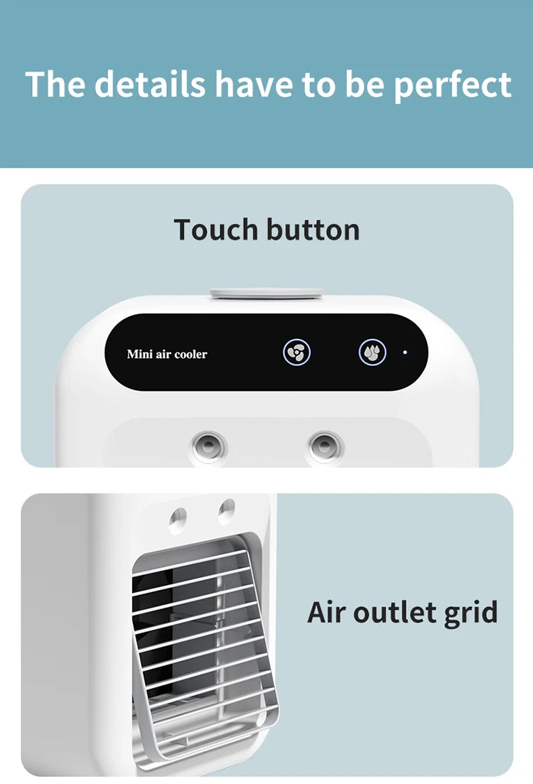 Touch button. Air outlet grid