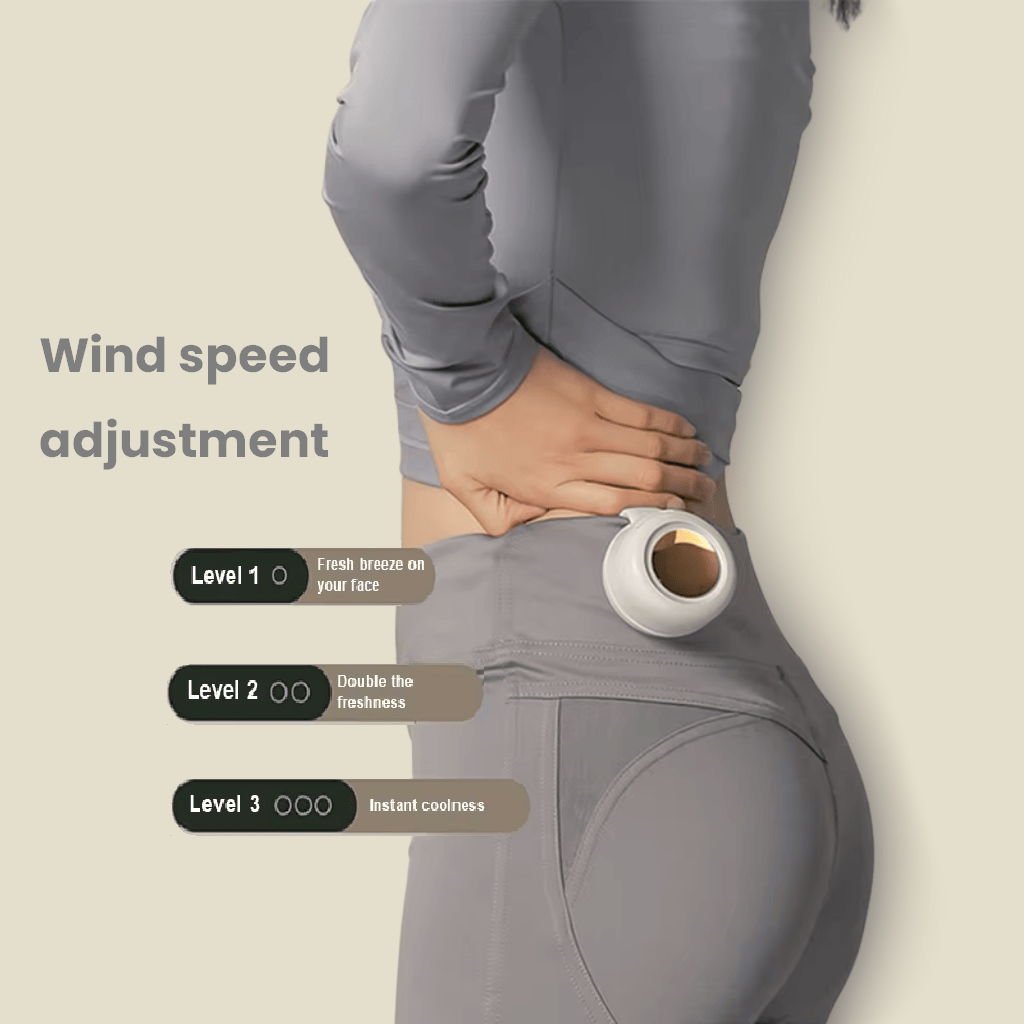 3-speed mini fan - low, medium, high settings for personalized cooling