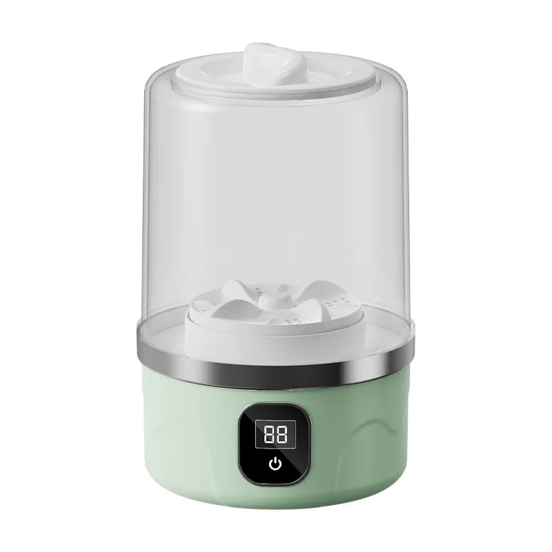Cordless laundry machine for dorm room cleaning