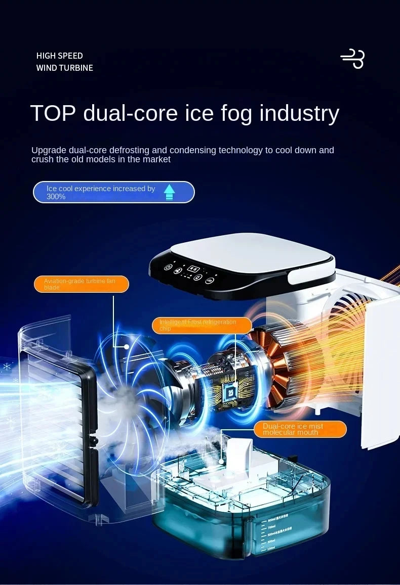 Humidifying air cooler for home office – 3-speed modes and quiet operation