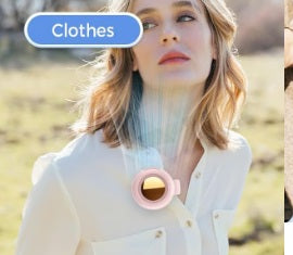 Clothing Mini Electric Fan - attaches to shirts, hats for hands-free personal cooling