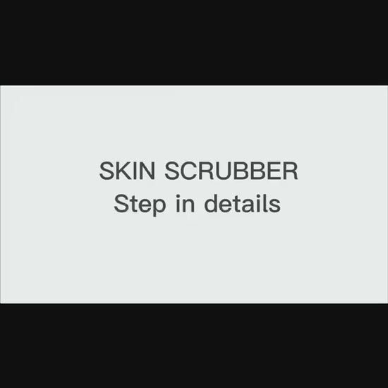 Video: Close-up of skin scrubber gliding over face in cleansing mode, removing impurities with ultrasonic vibrations